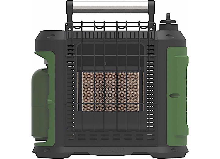 Dyna-Glo Recreational Portable Propane Heater – 5,500-10,000 BTU/hr, Green Main Image