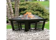 Pleasant Hearth 34" Square Hudson Steel Wood Fire Pit
