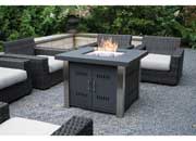 Pleasant Hearth 38" Montreal Propane Fire Pit Table - Black & Stainless