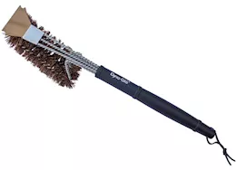 Dyna-Glo 18” Grill Brush with Palmyra Bristles & Stainless Steel Scraper