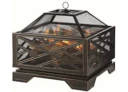 Pleasant Hearth 26” Square Sydney Deep Bowl Wood Fire Pit