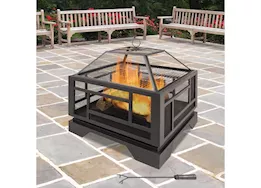 Pleasant Hearth 26" Square Solus Steel Wood Fire Pit