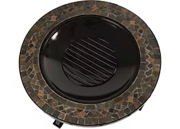 Pleasant Hearth 34" Round Charlotte Slate Top Steel Wood Fire Pit