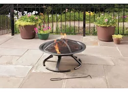 Pleasant Hearth 26" Round Stow N' Go Steel Wood Fire Pit