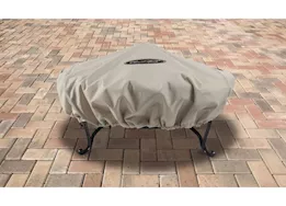GHP Group Charlotte slate top fire pit with cooking grid