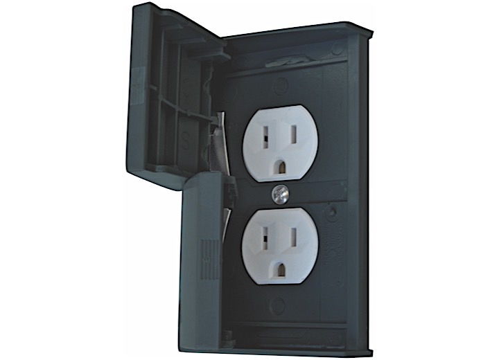 Valterra Products LLC WEATHERPROOF RECEPTACLE COVER BLACK WITH OUTLET