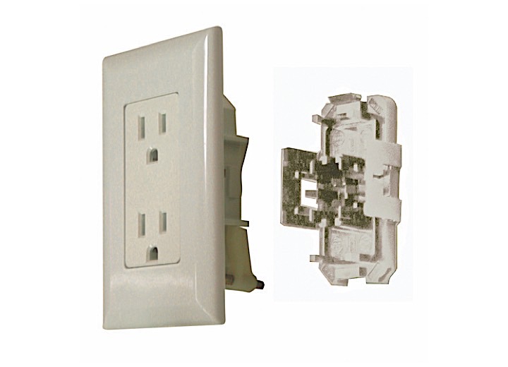 Valterra Products LLC 15 AMP DECOR RECEPTACLE WITH COVER - IVORY