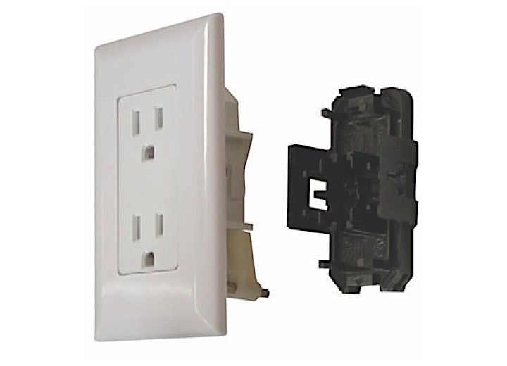 Valterra Products LLC 15 AMP DECOR RECEPTACLE WITH COVER - WHITE