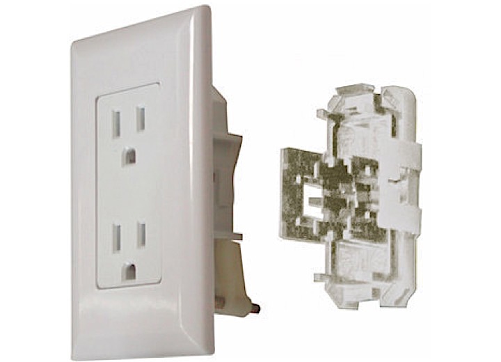 Valterra Products LLC 20 AMP DECOR RECEPTACLE WITH COVER - WHITE