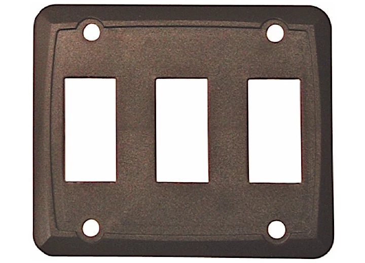 Valterra Products LLC TRIPLE FACE PLATE - BROWN 1/CARD