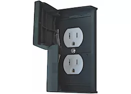 Valterra Products LLC Weatherproof receptacle cover black with outlet