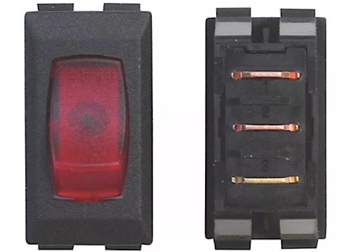 Valterra Products LLC Illuminated on/off 110v switch - red/black 1/card