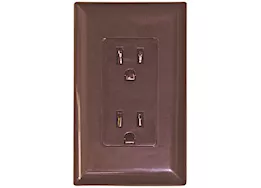 Valterra Products LLC 15 amp decor receptacle with cover - brown