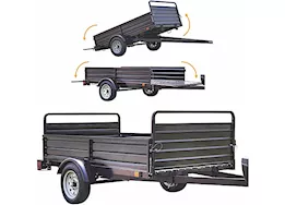 DK2 4.5ftx7.5ft multi purpose utility trailer  kit - blk powder coated-load capacity 1,639 lb