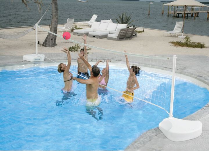 WATERVOLLY REGULATION SIZE WATER-FILLED POOL VOLLEYBALL SET