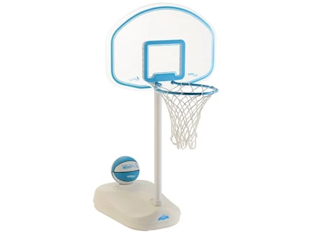CLEAR SHOT STAINLESS PORTABLE AND ADJUSTABLE POOLSIDE BASKETBALL SET