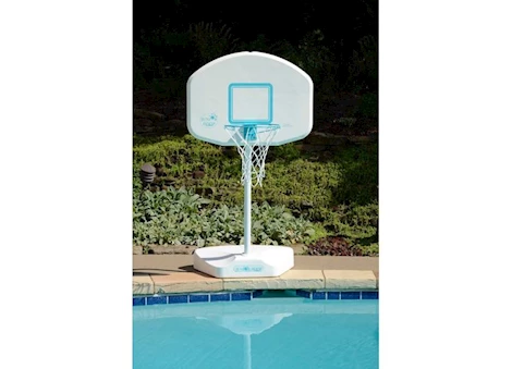 Dunn-Rite Products Inc JUNIOR HOOP POOLSIDE FILLABLE BASE BASKETBALL HOOP, WHITE