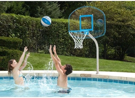 Dunn-Rite Products Inc CLEAR HOOP JR. IN-GROUND BASKETBALL UNIT (1.90IN POST)