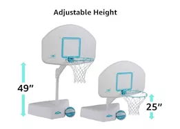 Dunn-Rite Products Inc Splash & shoot adjustable height swimming pool basketball hoop, white