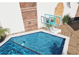 Dunn-Rite Products Inc Splash & shoot adjustable height swimming pool basketball hoop, clear