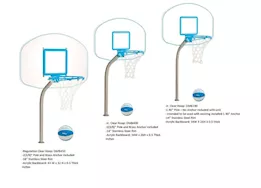 Dunn-Rite Products Inc Clear hoop jr. in-ground basketball unit (1.90in post)