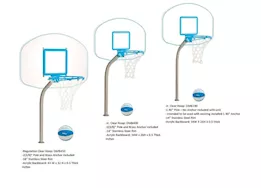 Dunn-Rite Products Inc Clear hoop jr. in-ground basketball unit (2.375in post)