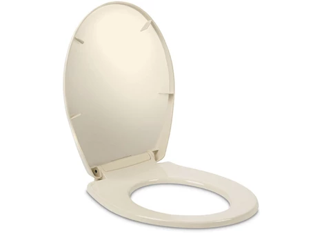 Dometic USA Toilet Slow Close Round Plastic Seat Cover/ Lid/ Mounting Hardware (400/401/410/411 Series) - Bone