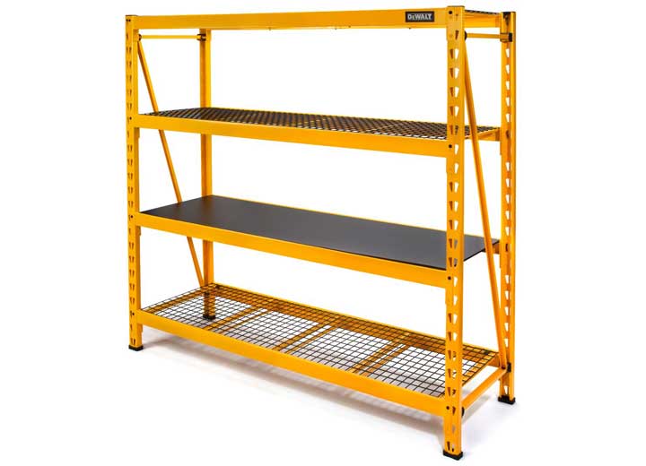 DEWALT 4-Shelf Industrial Storage Rack - 77”W x 24”D x 72”H, Yellow Main Image