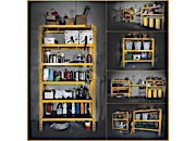 DEWALT 3-Shelf Industrial Storage Rack with Laminate Deck - 50”W x 18”D x 48”H, Yellow