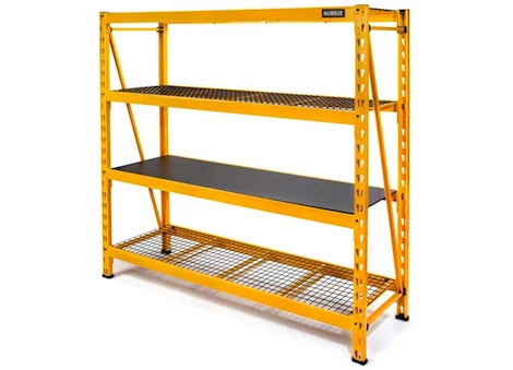 DEWALT 4-Shelf Industrial Storage Rack - 77”W x 24”D x 72”H, Yellow Main Image