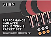 STIGA Performance 4-Player Table Tennis Set - (4) Rackets & (6) Balls