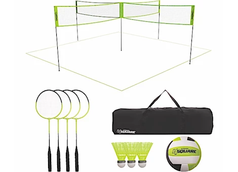 Triumph 4 Square Volleyball/Badminton Combo Set