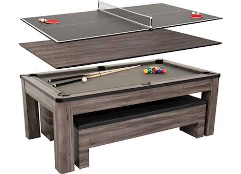 Escalade Sports HAMPTON 3 IN 1 POOL/TABLE TENNIS DINING TABLE