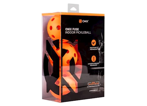 ONIX FUSE INDOOR PICKLEBALLS (6-PACK) - ORANGE