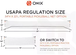 ONIX Pickleball 2-in-1 Portable Net & Practice Net