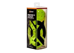 ONIX Fuse G2 Outdoor Pickleballs (3-Pack) - Neon Green