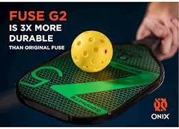 ONIX Fuse G2 Outdoor Pickleballs (3-Pack) - Yellow