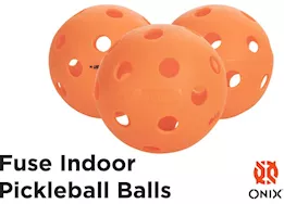 ONIX Fuse Indoor Pickleballs (3-Pack) - Orange