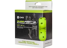 ONIX Dura Fast-40 Pickleballs (4-Pack) - Neon Green
