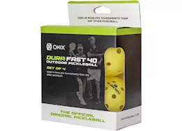 ONIX Dura Fast-40 Pickleballs (4-Pack) - Yellow