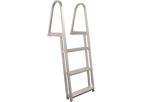Extreme Max Heavy-Duty Aluminum Pontoon & Dock Ladder With 15.75In Wide Steps 3-Step, 300 Lbs Weight Capacity
