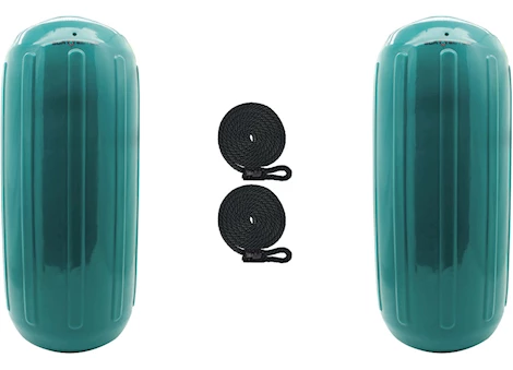 Extreme Max.2 BoatTector HTM Inflatable Fender Value 2-Pack - 8.5" x 20", Teal|3006.7727.2
