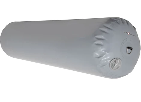 Extreme Max Heavy-Duty Inflatable Rafting Fender with Stainless Steel D-Rings - 48" x 12", Gray|3006.8595