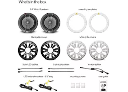 EcoXGear Marine grade wired speaker 6.5in pair with ledcast