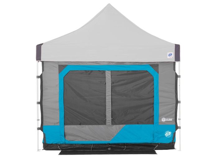 E-Z UP CAMPING CUBE 6.4, CONVERTS 10FT STRAIGHT LEG CANOPY INTO CAMPING TENT, SPLASH