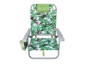 E-Z Up Hurley deluxe backpack beach chair, palm, white