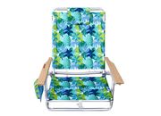 E-Z Up Hurley deluxe backpack wood arm beach chair, chuns, skyline