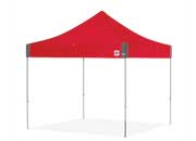 E-Z UP Eclipse 10' x 10' Shelter – Red Top / Gray Steel Frame