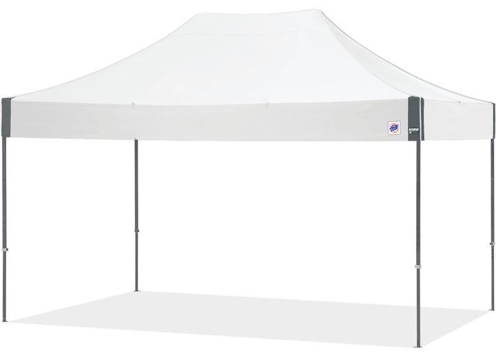 E-Z UP ECLIPSE 10' X 15' SHELTER - WHITE TOP / GRAY STEEL FRAME