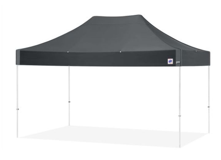 E-Z UP ECLIPSE 10' X 15' SHELTER – STEEL GRAY TOP / WHITE STEEL FRAME